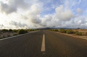 A stretch of highway going into the distance